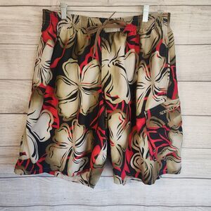 Speedo mens XL multicolor beach lined board surfing swim shorts trunks
